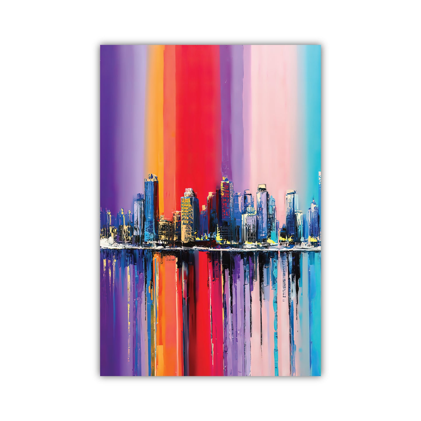 SP-16 NEON SKYLINE Modern Wall Art