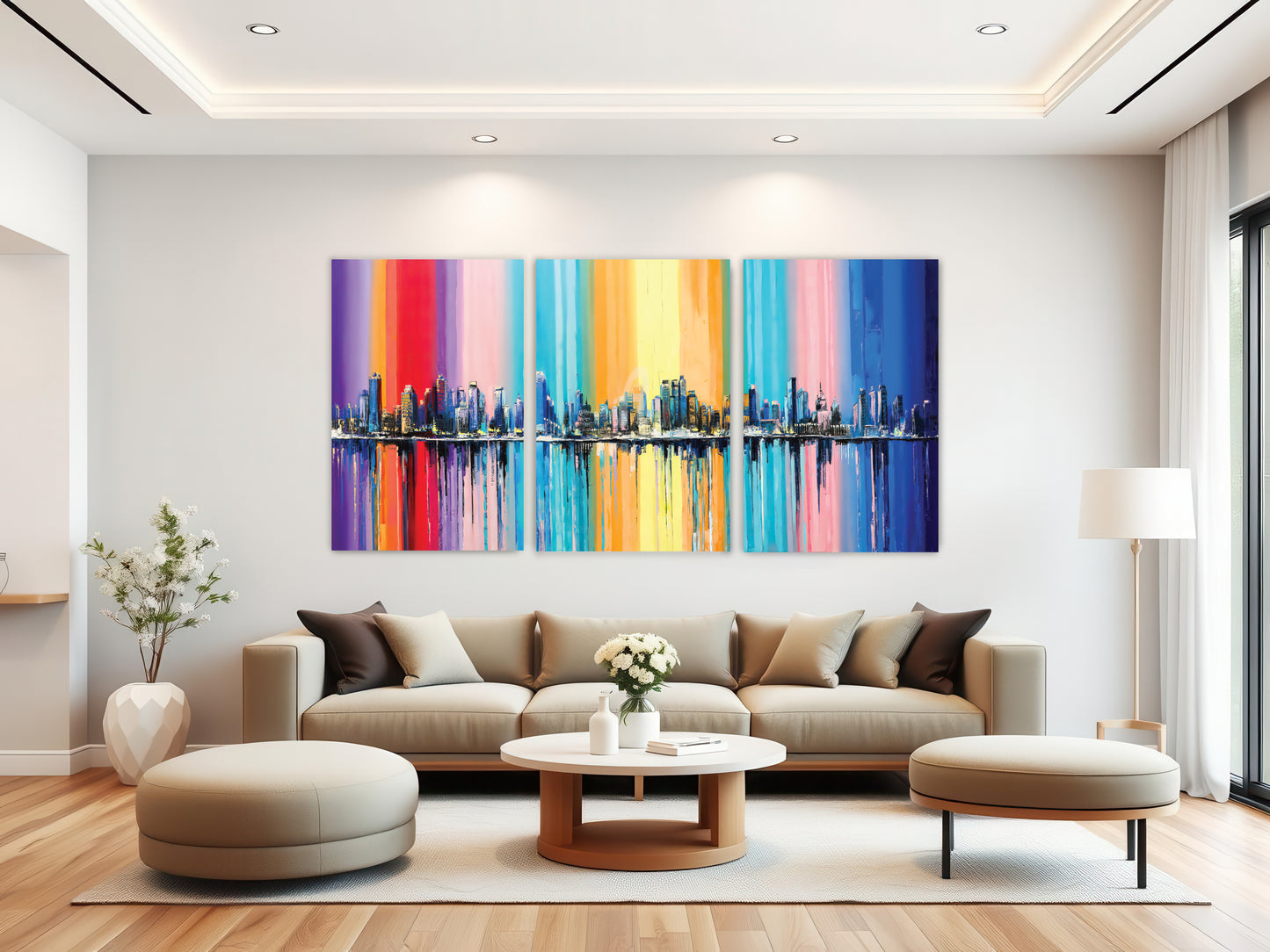SP-16 NEON SKYLINE Modern Wall Art