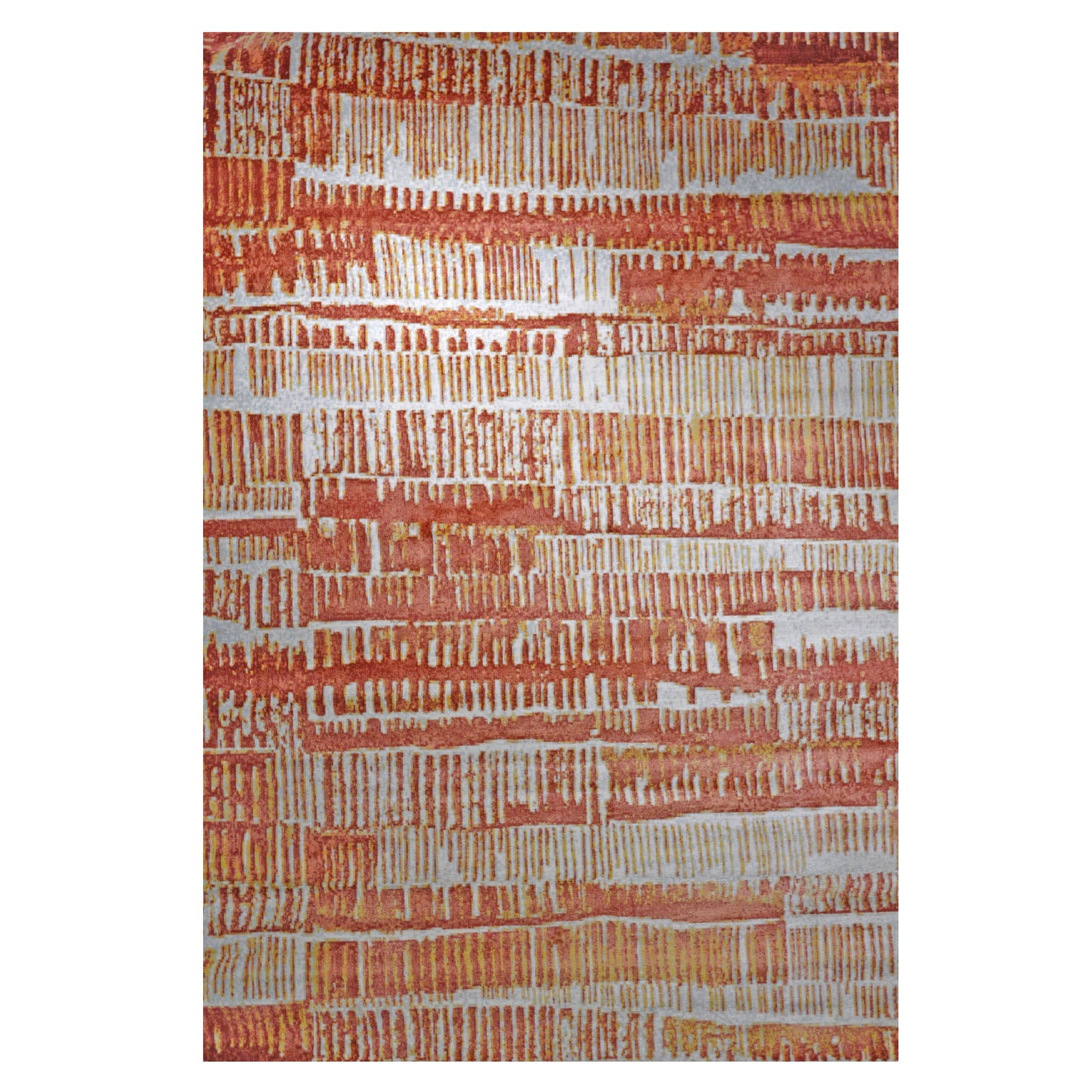 OLIMPIA Collection Terracota and Beige Area Rug