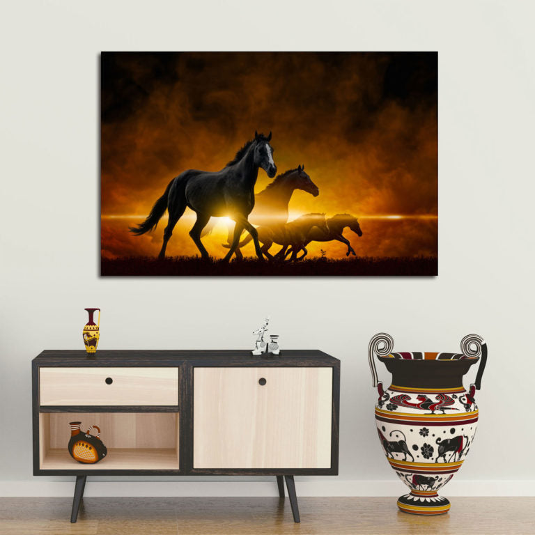 PA-2003 ROOK Four Horses Acrylic Wall Art Print