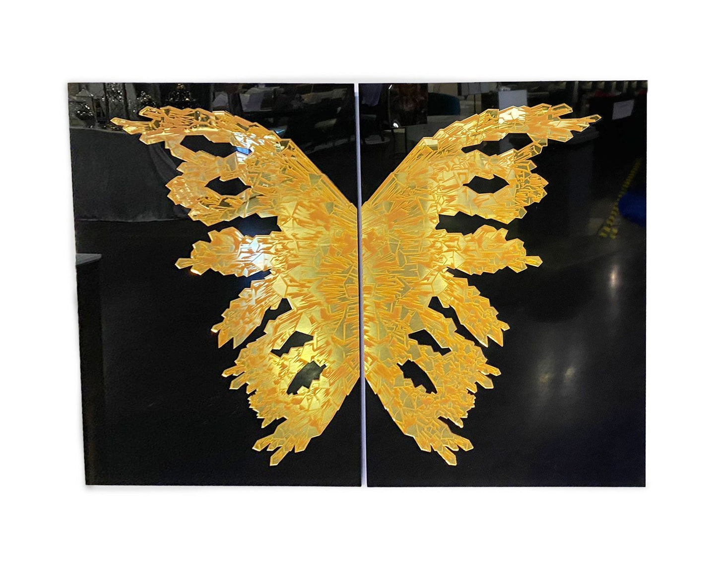 PALC-56 SABI Gold 3D Luxury Butterfly Acrylic Mirror Prints