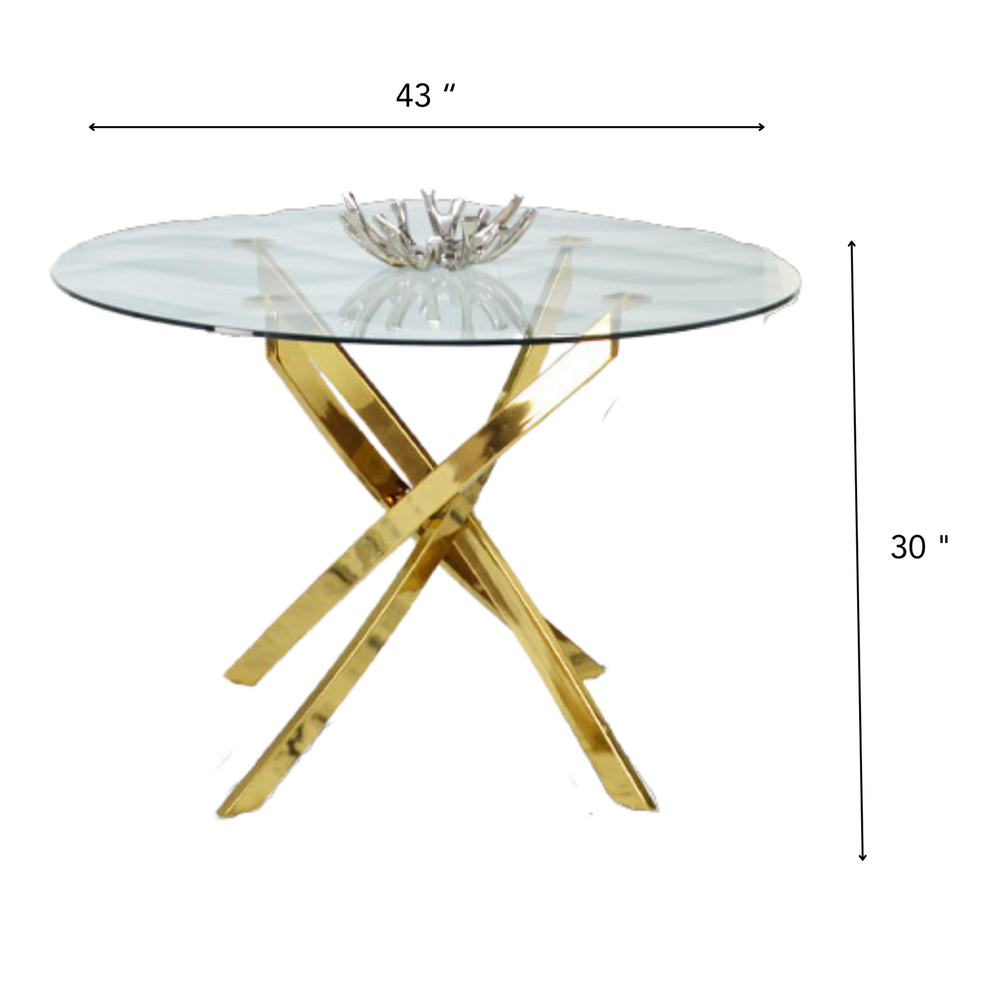 T-472 LONDON Gold Round Table