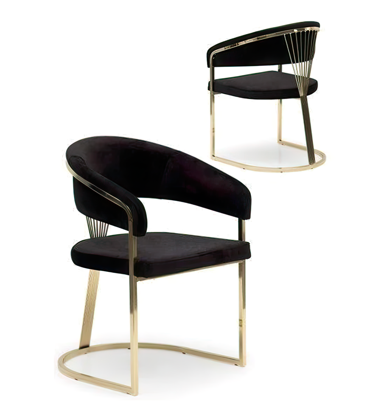 SC-406 PERLA Black Velvet Dining Chair
