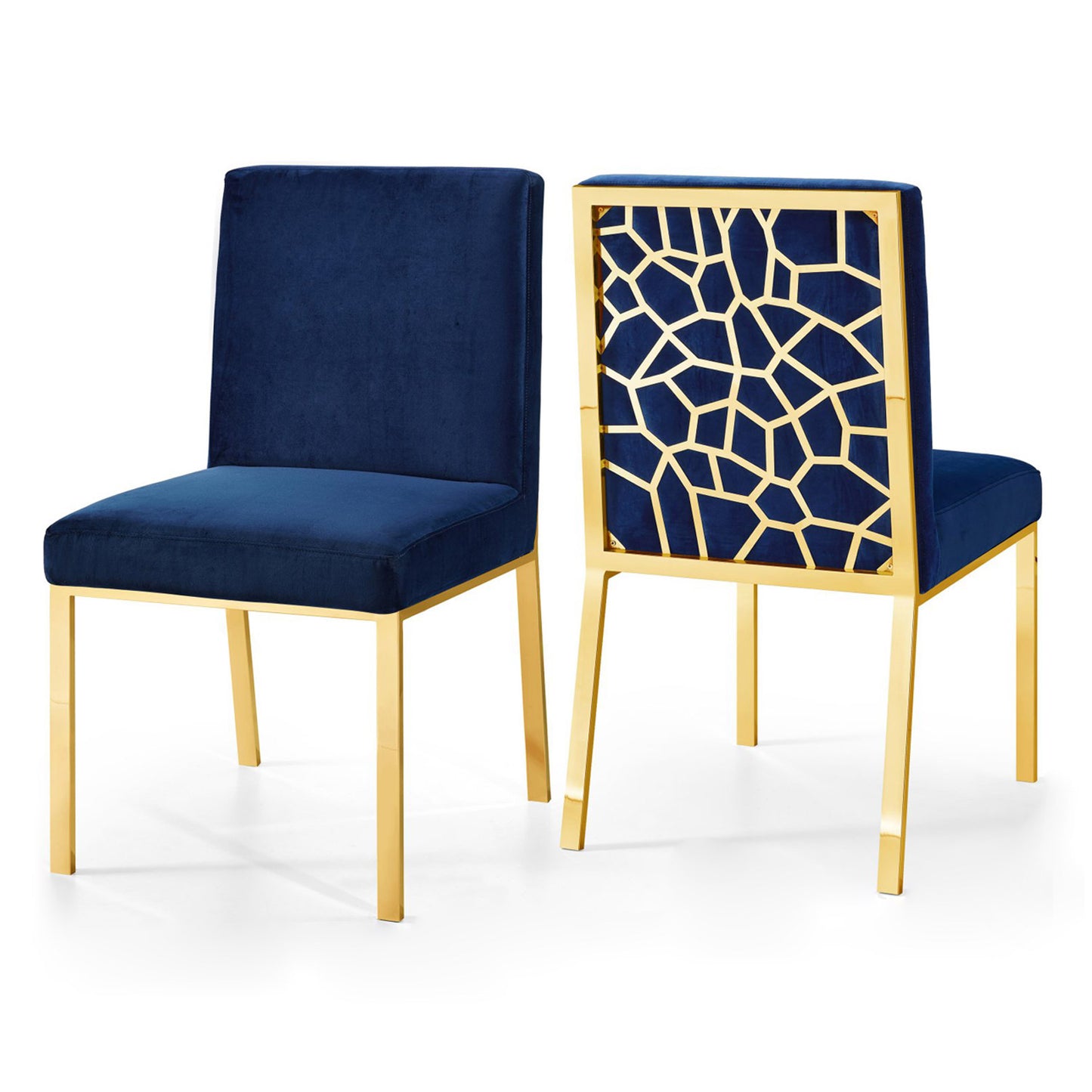 SC-400 ASHLEY Blue Velvet Dining Chair