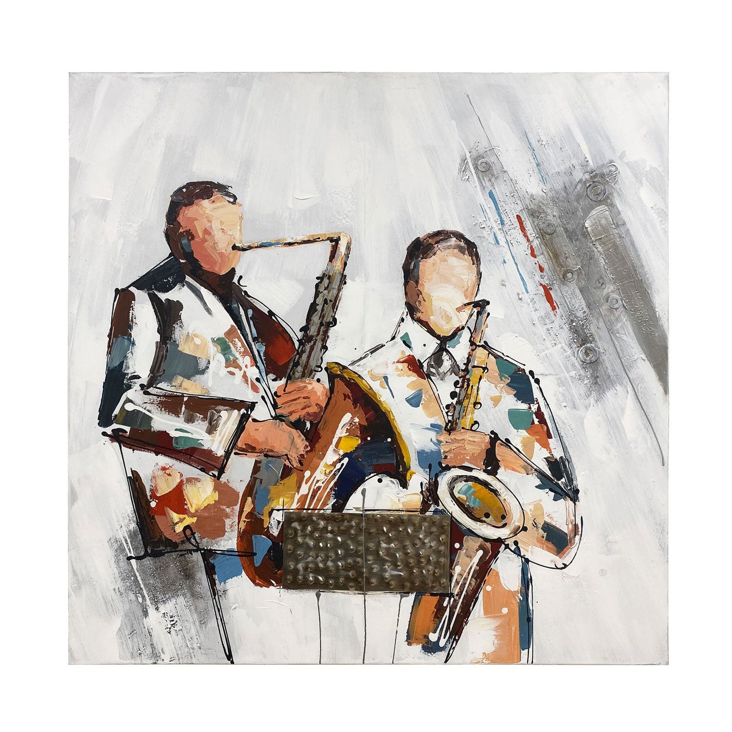 SH-171168 MUSICIANS Aluminum Canvas
