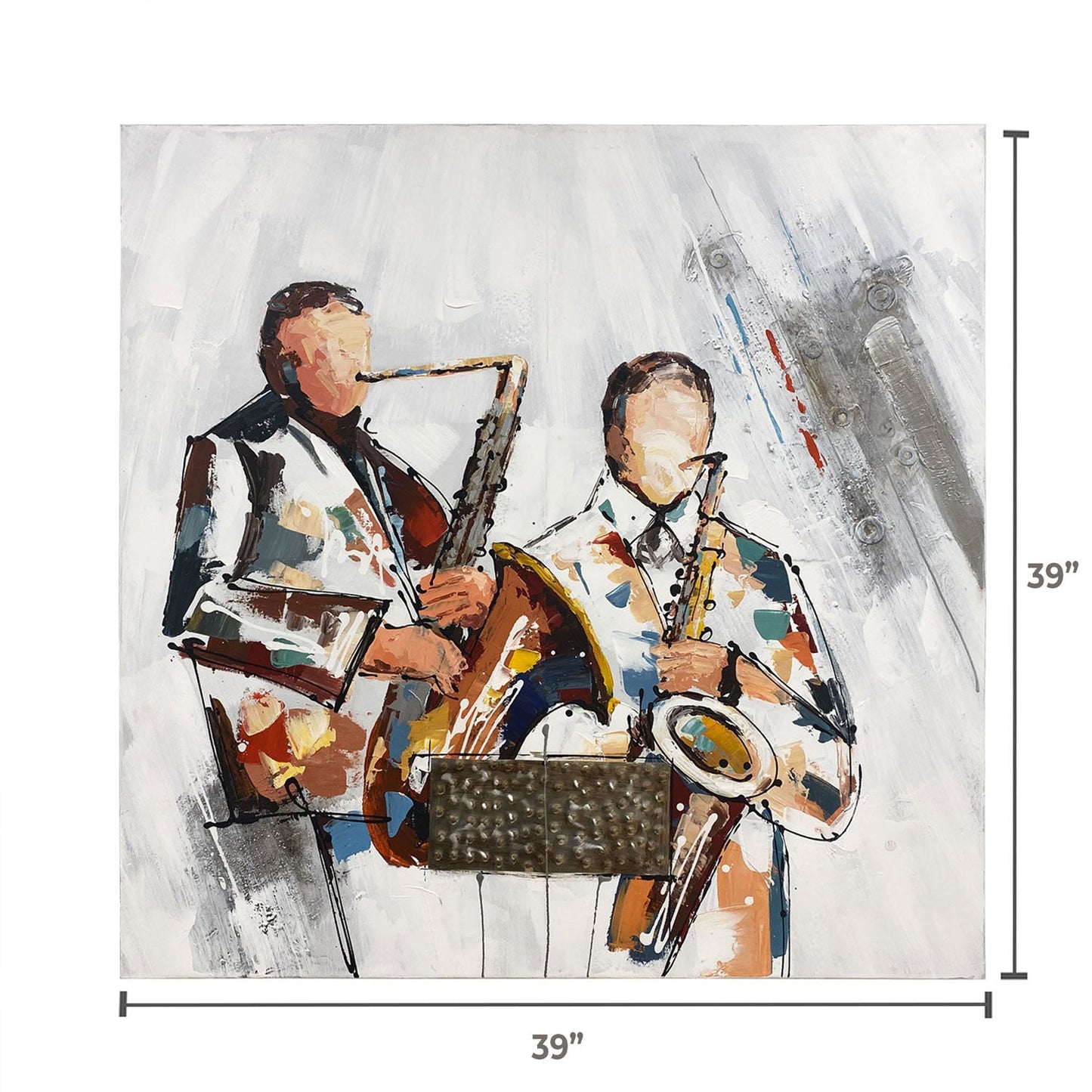 SH-171168 MUSICIANS Aluminum Canvas