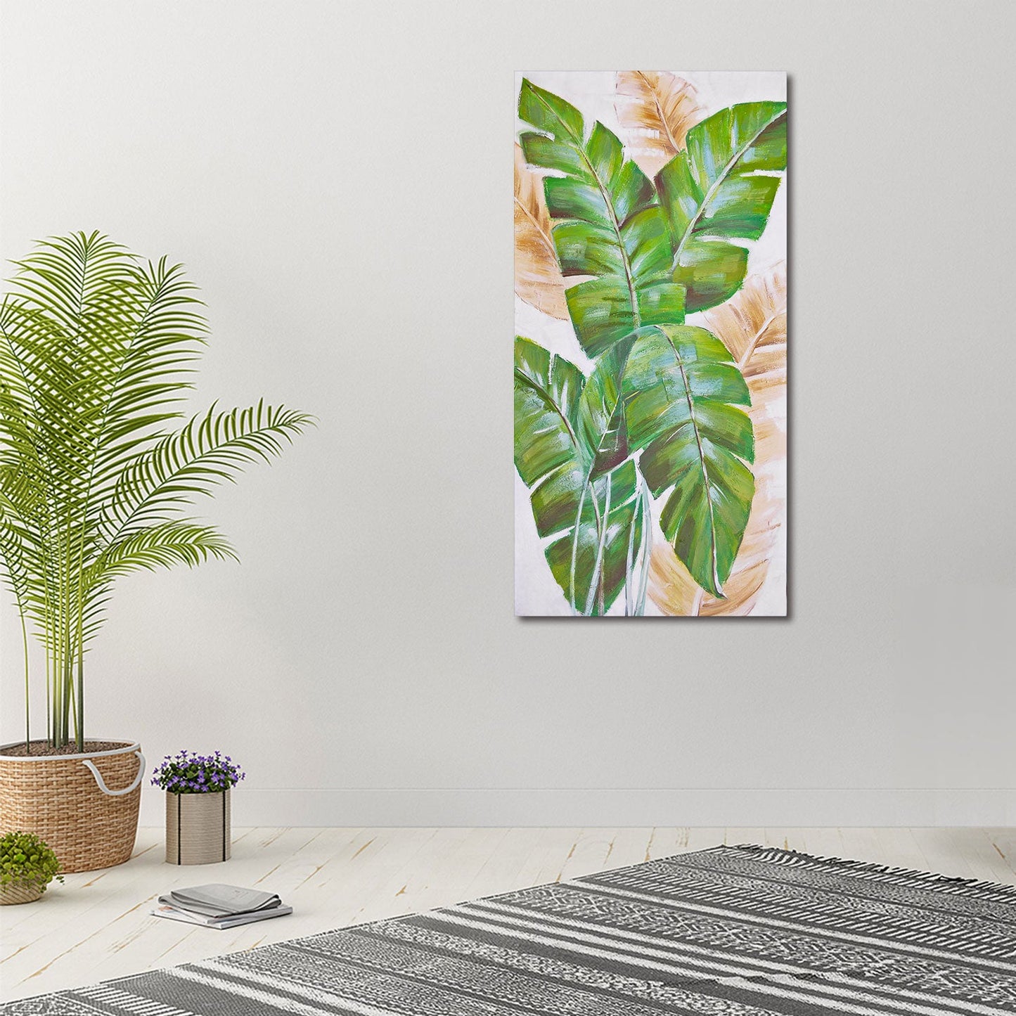 SH-190781 ALUMINUM CANVAS Palm Leaf