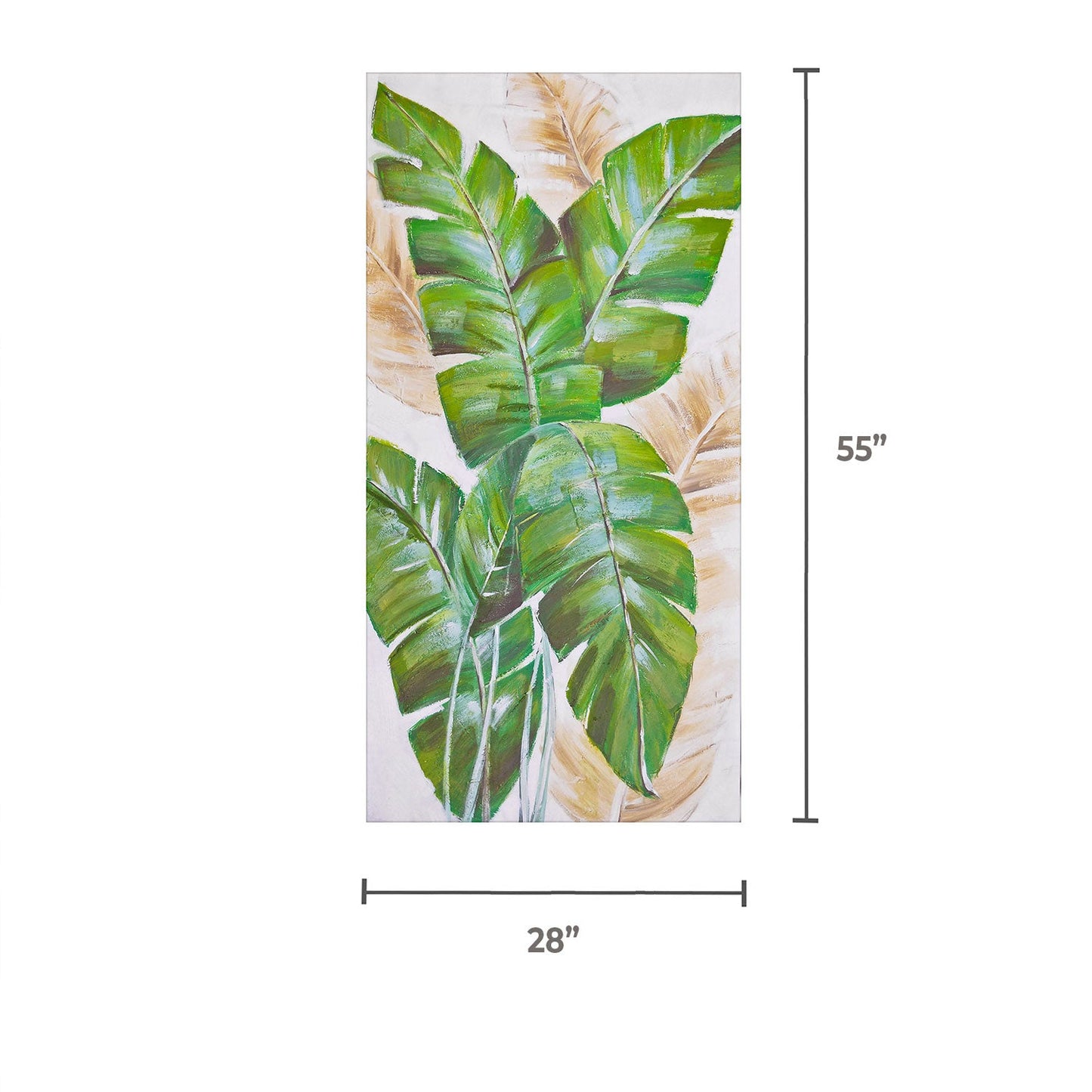 SH-190781 ALUMINUM CANVAS Palm Leaf