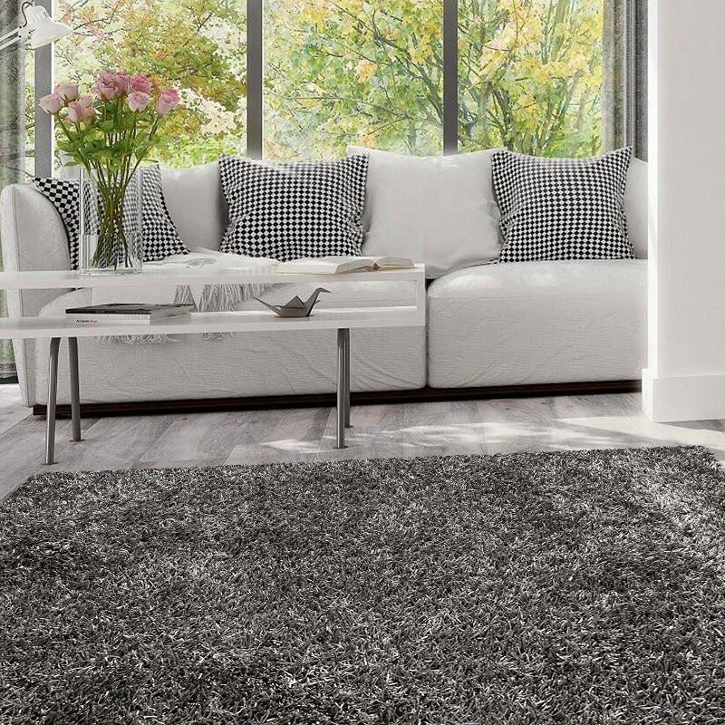 SPAGHETTI Shaggy Gray Rug