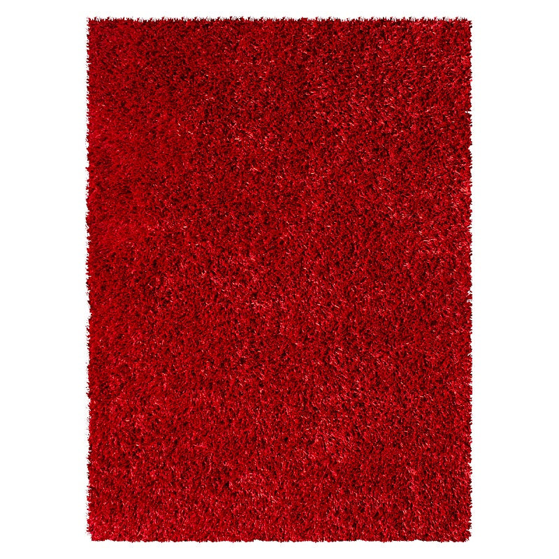 GT-6 SPAGHETTI Shaggy Red Rug