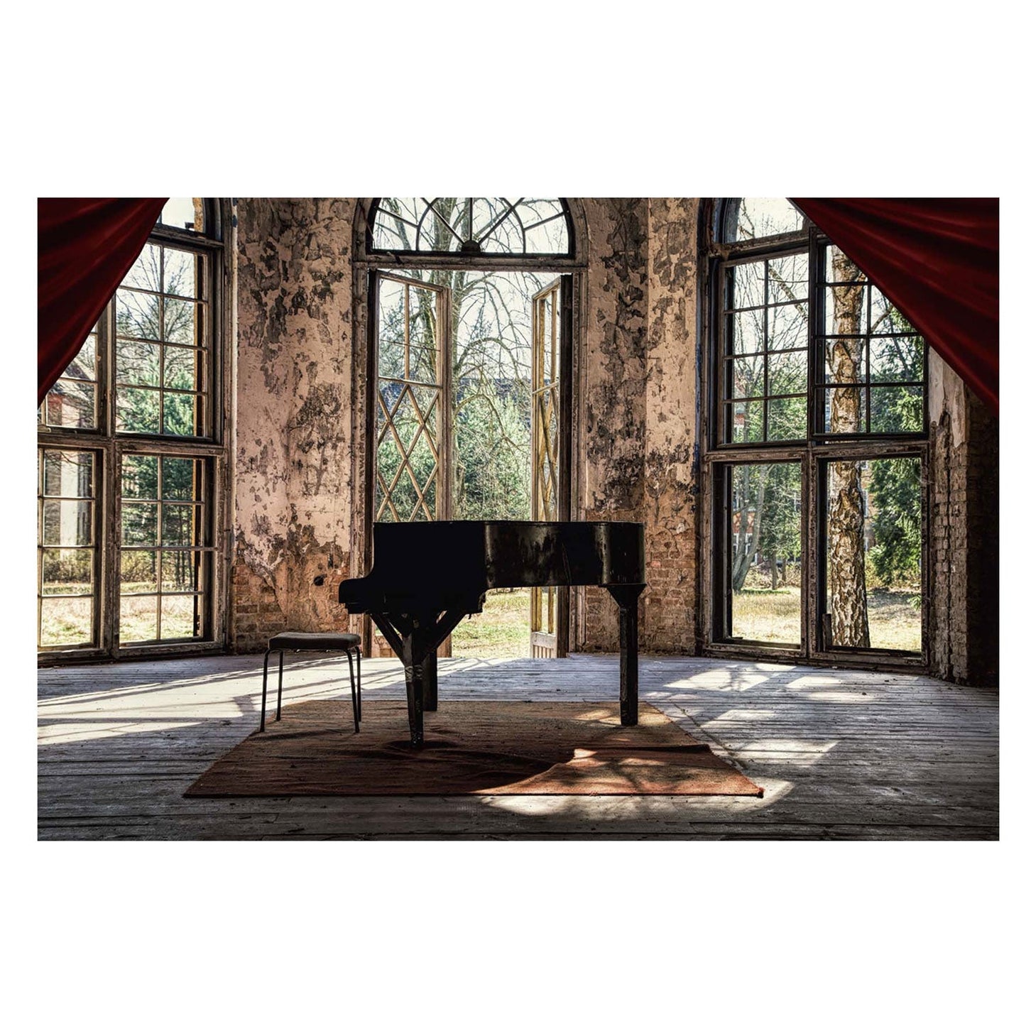 SU-43557 LEXOR Black Piano Tempered Glass Print