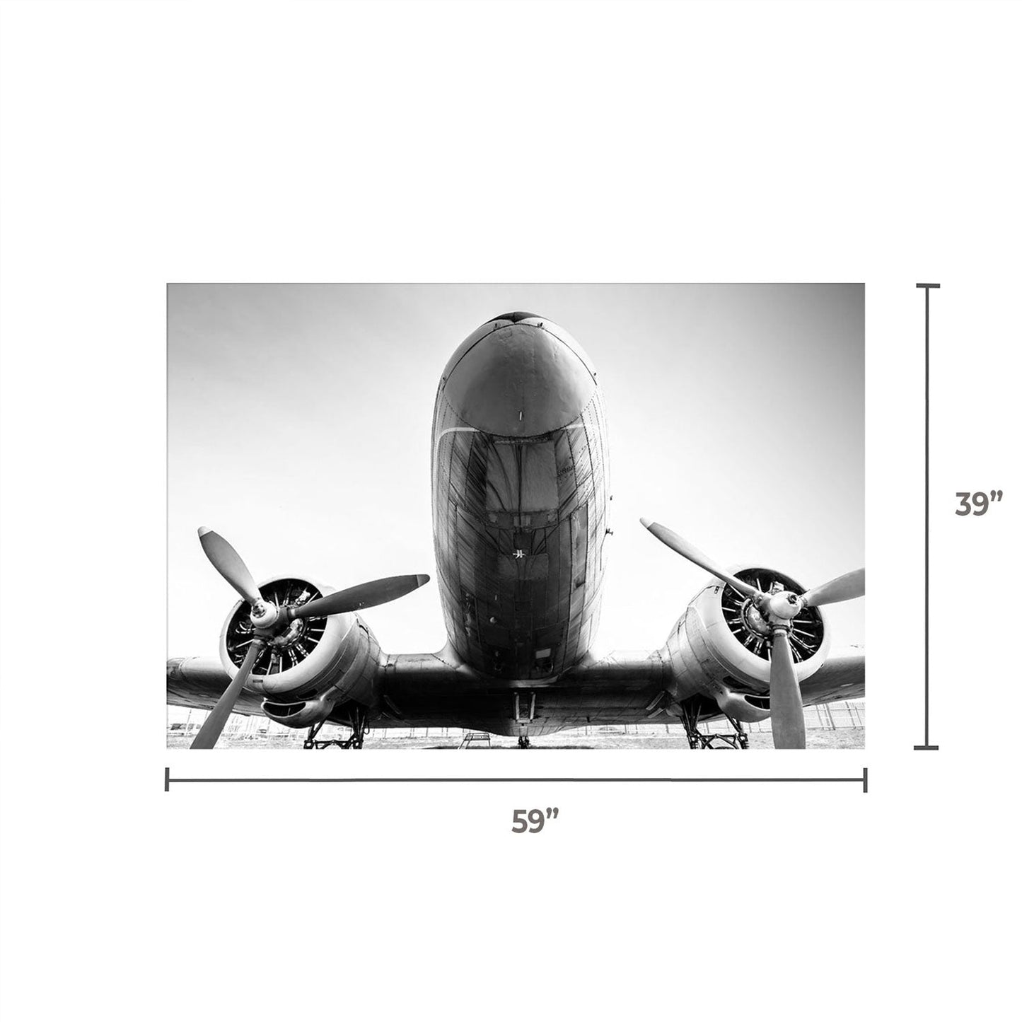 SU-50840 VYNOR Airplane Tempered Glass Print