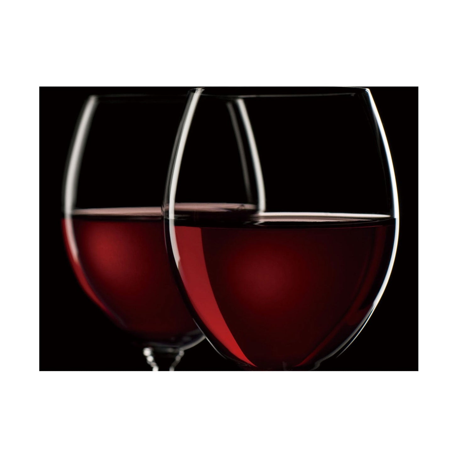 SU-60077 ZANDRO Two Wine Glass Tempered Glass Print