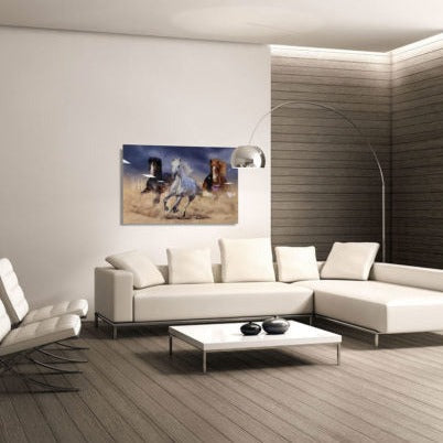 SU-61719 FAWN Horses on the Run Wall Art Print TG