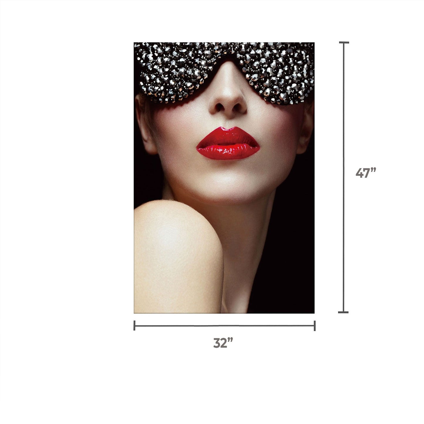 SU-71189 VYLON Glamorous Lady Tempered Glass Print