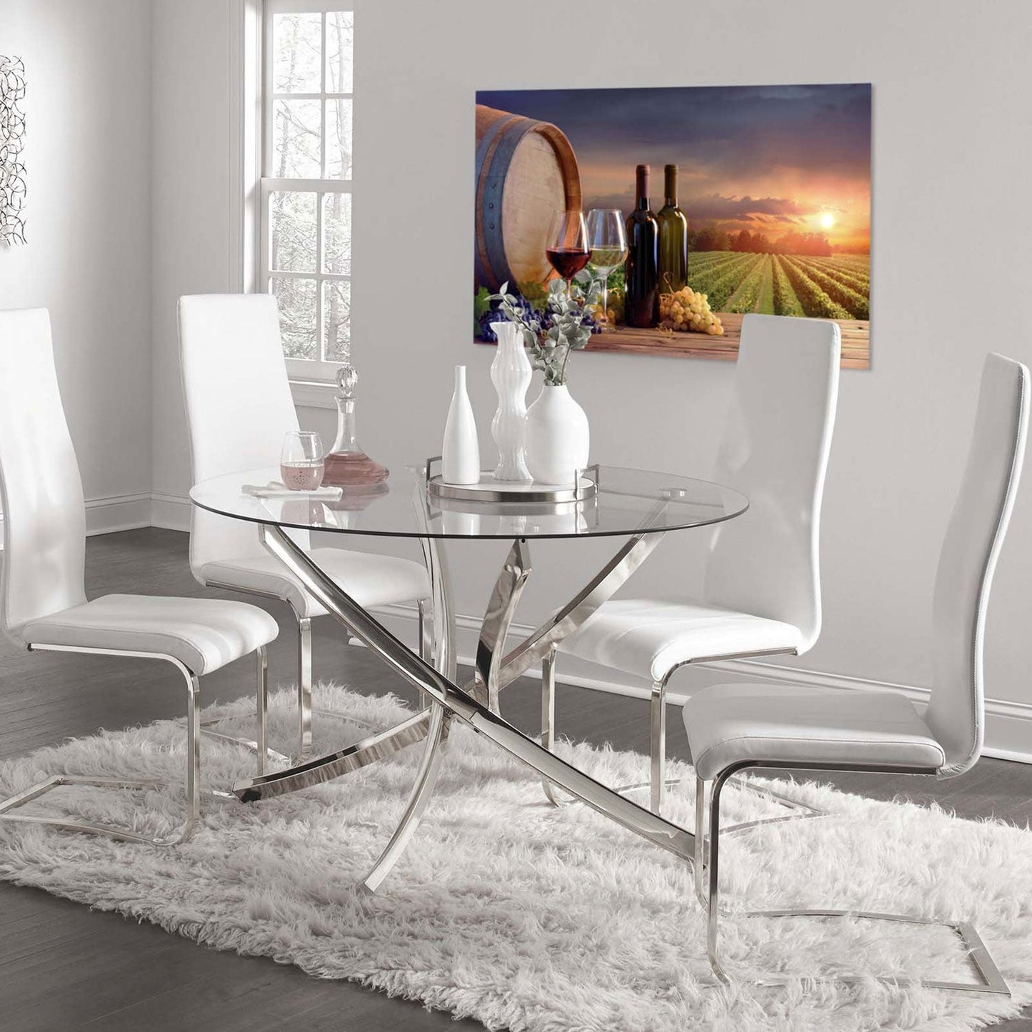 SU-82002 NAPA VALLEY Vineyard Party Tempered Glass Print