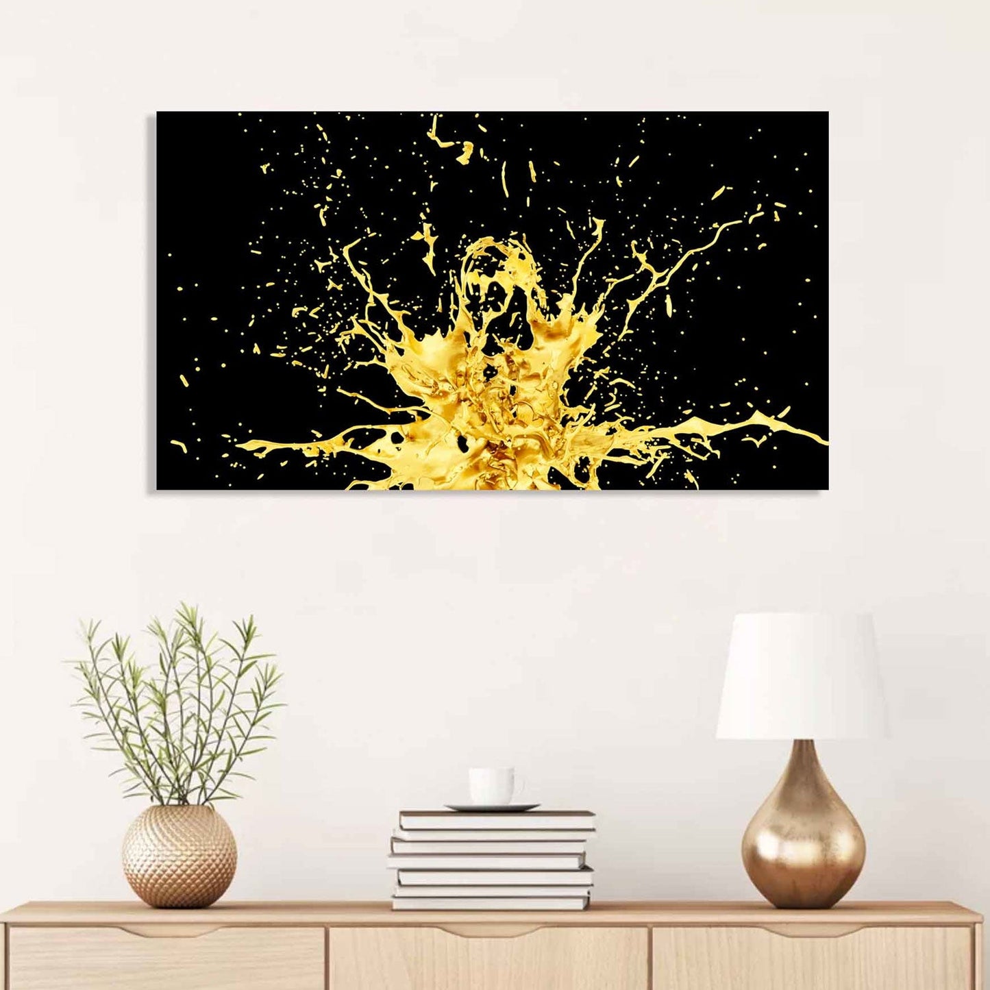 SU-82006 BRILO Yellow Splash Tempered Glass Print
