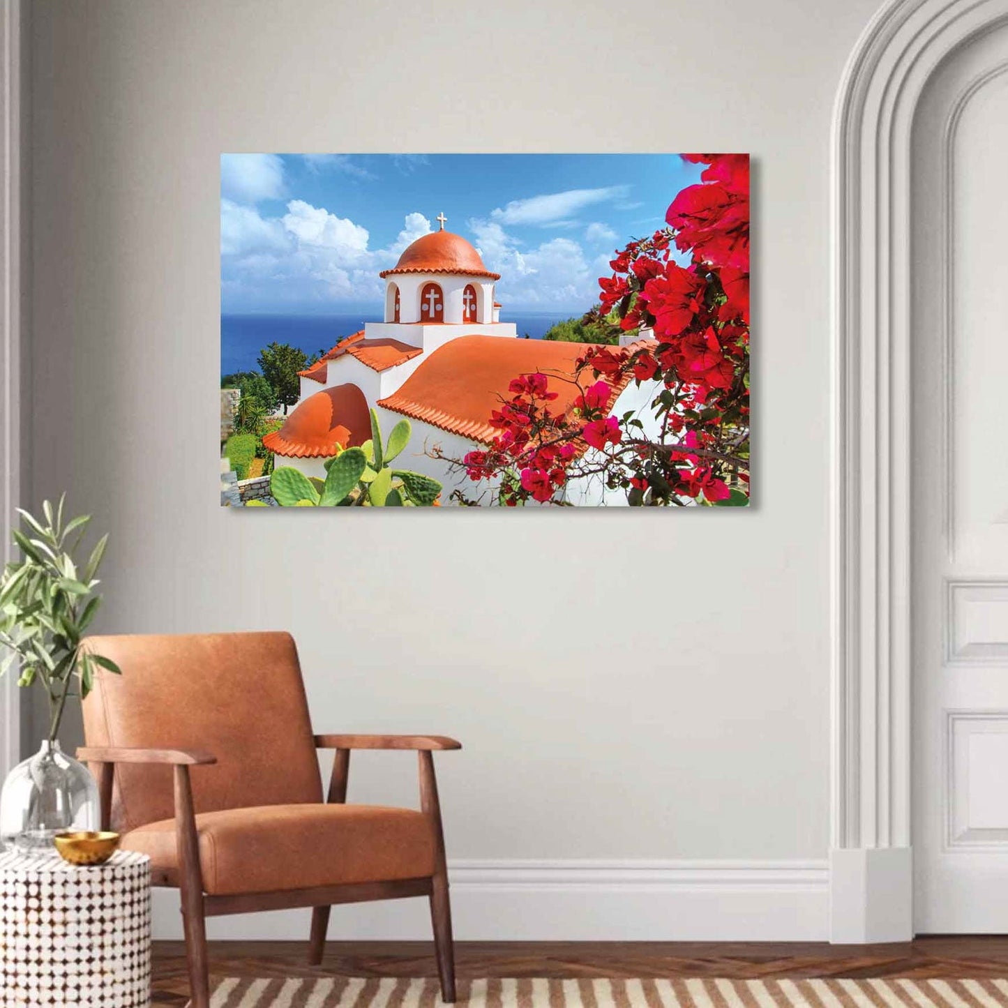SU-82018 DROMO Greece View Tempered Glass Print