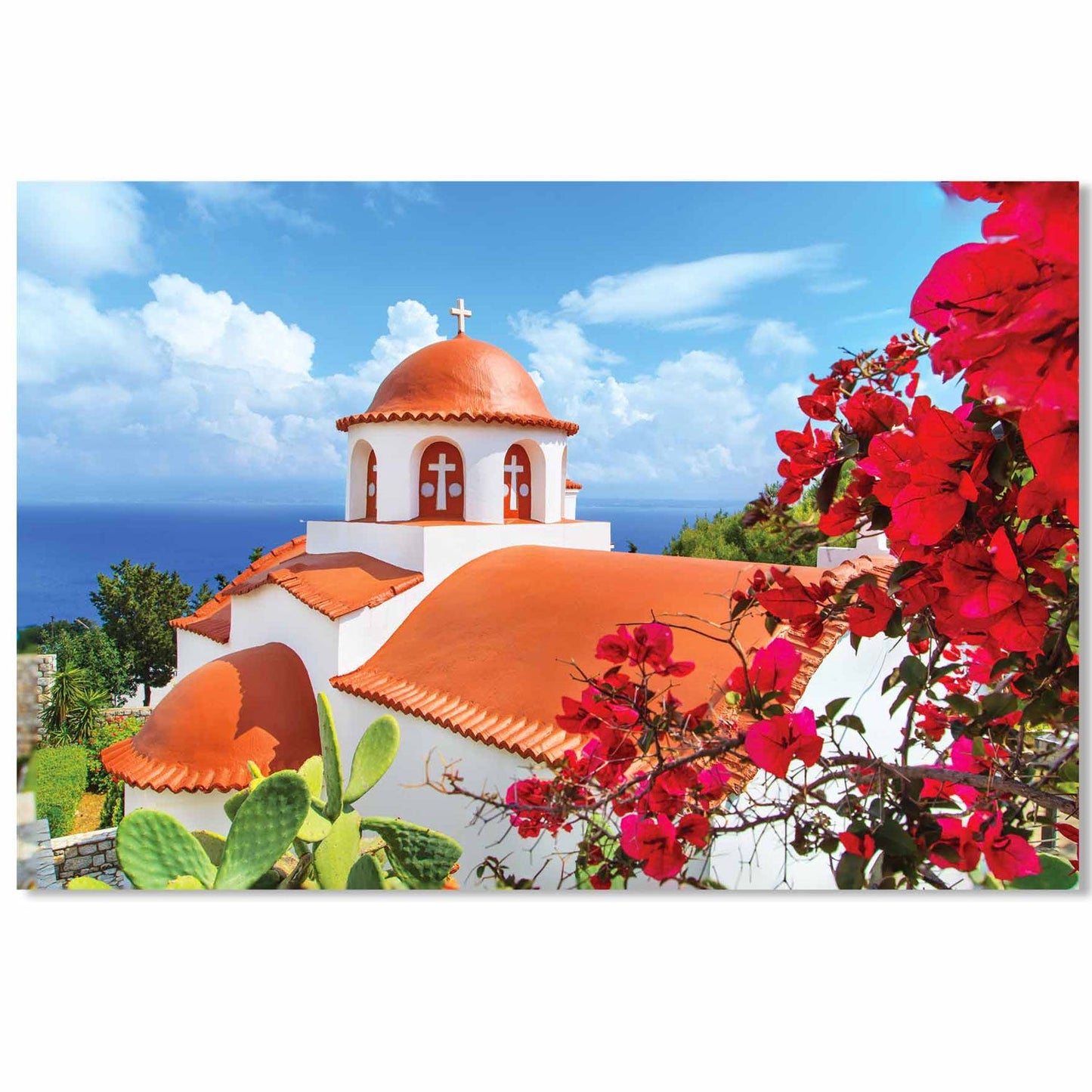 SU-82018 DROMO Greece View Tempered Glass Print
