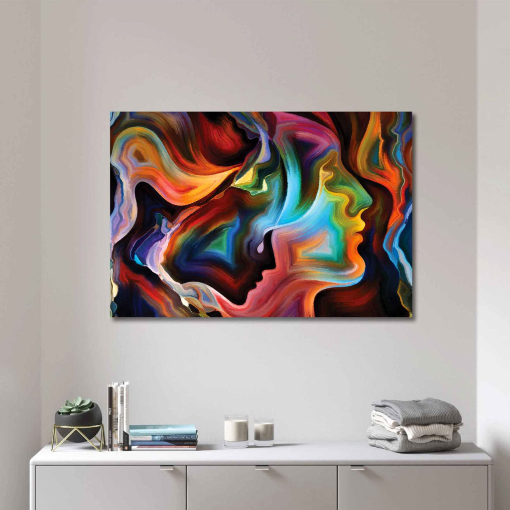 SU-82025 MAIDEN Abstract Woman Silhouette Modern Acrylic Wall Art