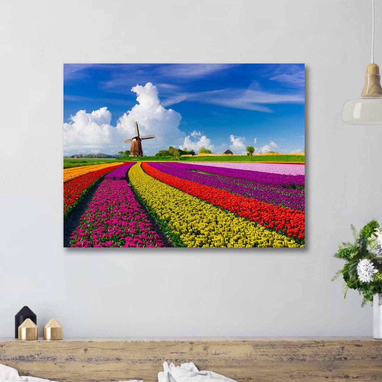 SU-82029 LYCOS Tulips in Holland Tempered Glass Print