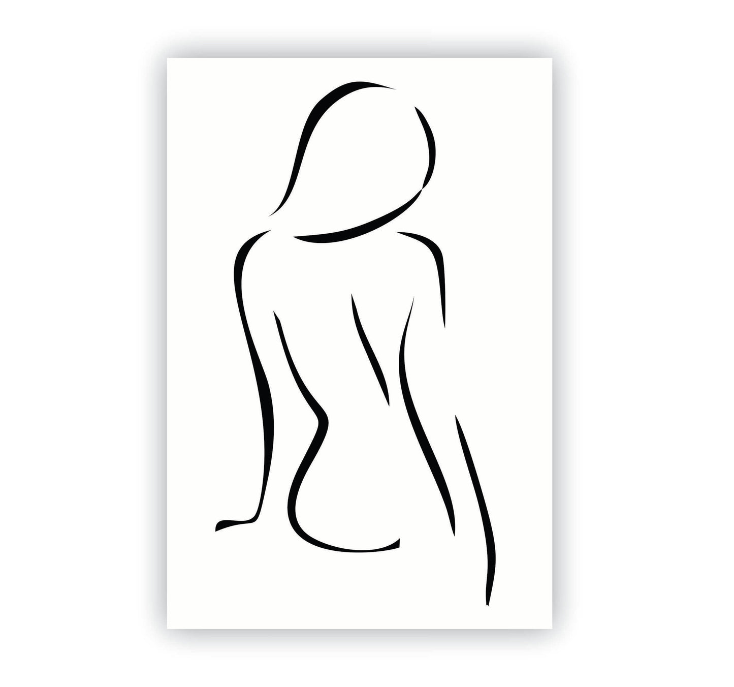 PALC-47 Feminine Aura Printed White Acrylic Wall Art