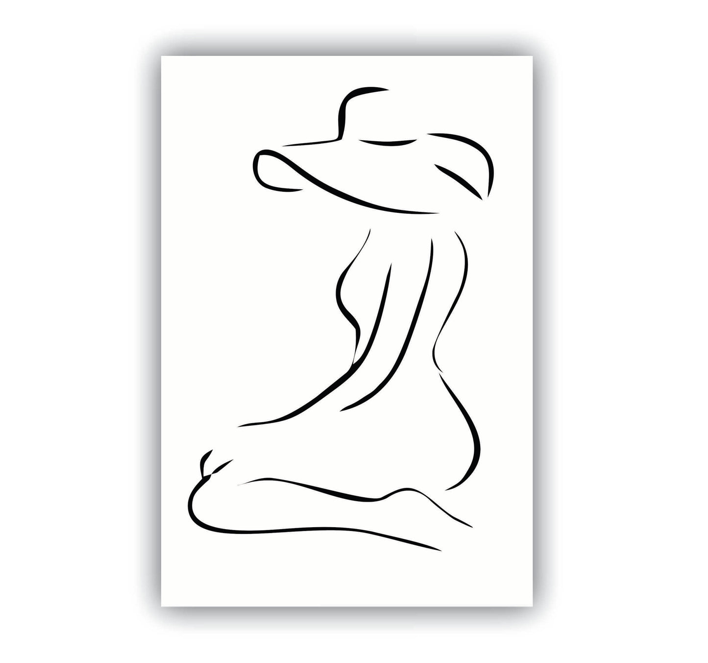 PALC-47 Feminine Aura Printed White Acrylic Wall Art