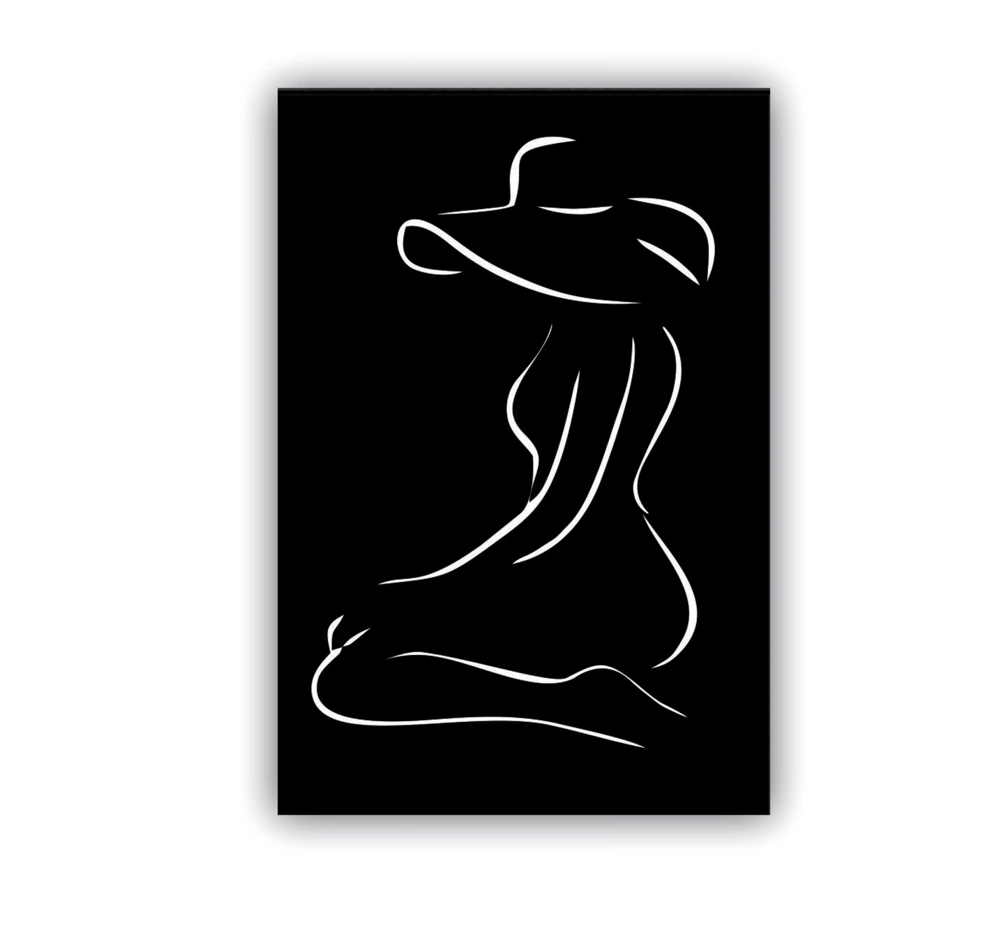 PALC-47 Feminine Aura Printed White Acrylic Wall Art