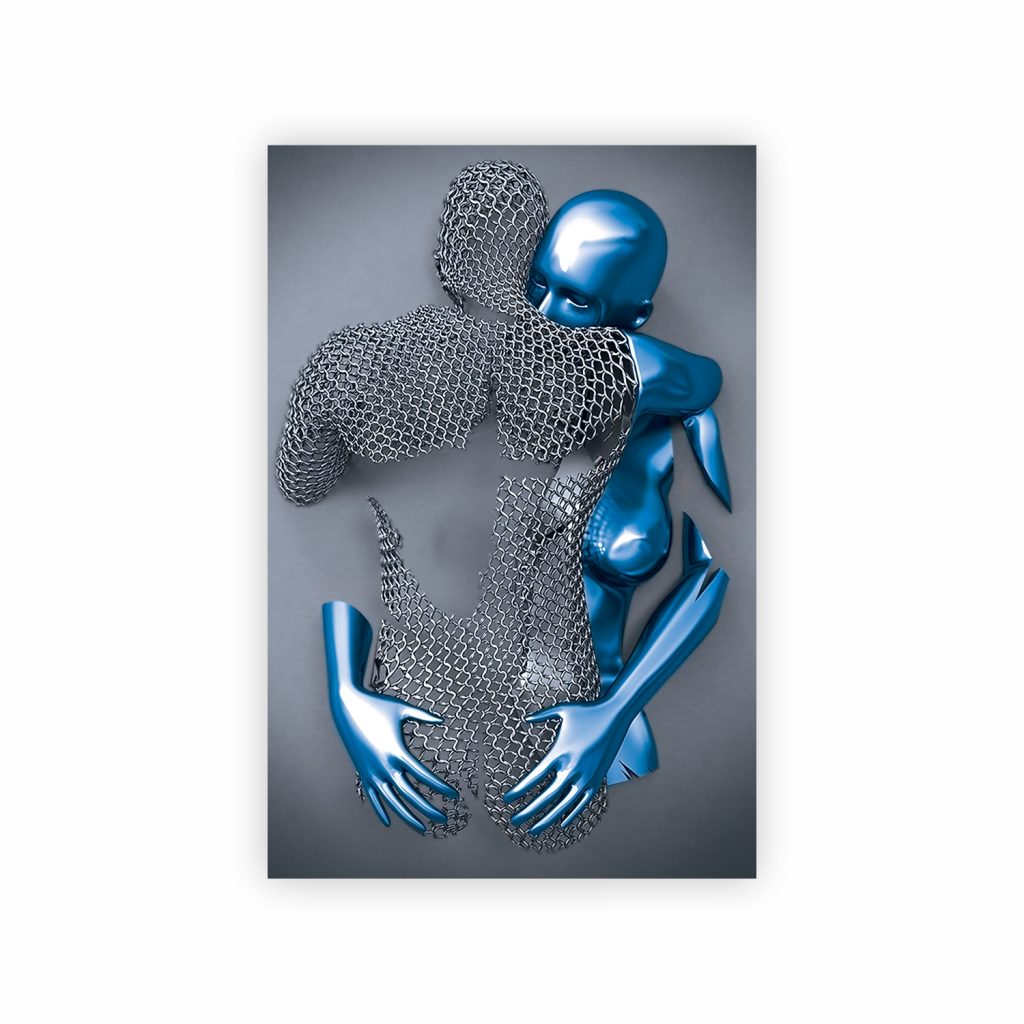 SULC-48 MAYA Blue Romantic Figures Modern Wall Art TG
