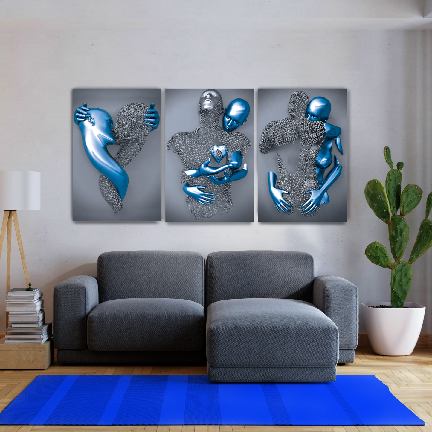 SULC-48 MAYA Blue Romantic Figures Modern Acrylic Wall Art