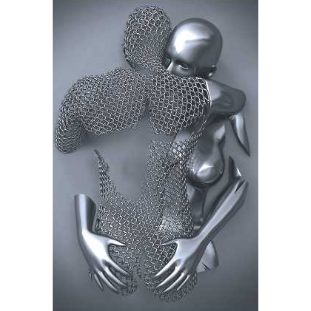 SULC-48MAYA Red Romantic Figures Modern Acrylic Wall Art