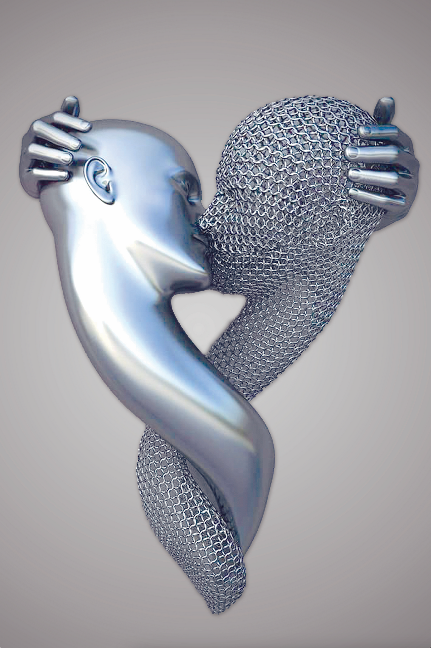 SULC-48 MAYA Silver Romantic Figures Modern Acrylic Wall Art