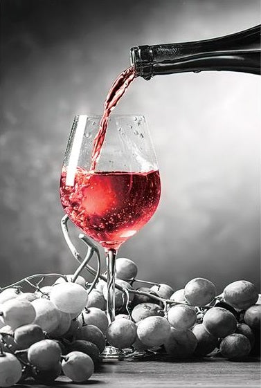 SULC-67 BACCHUS Red Wine Glasses Modern Acrylic Wall Art