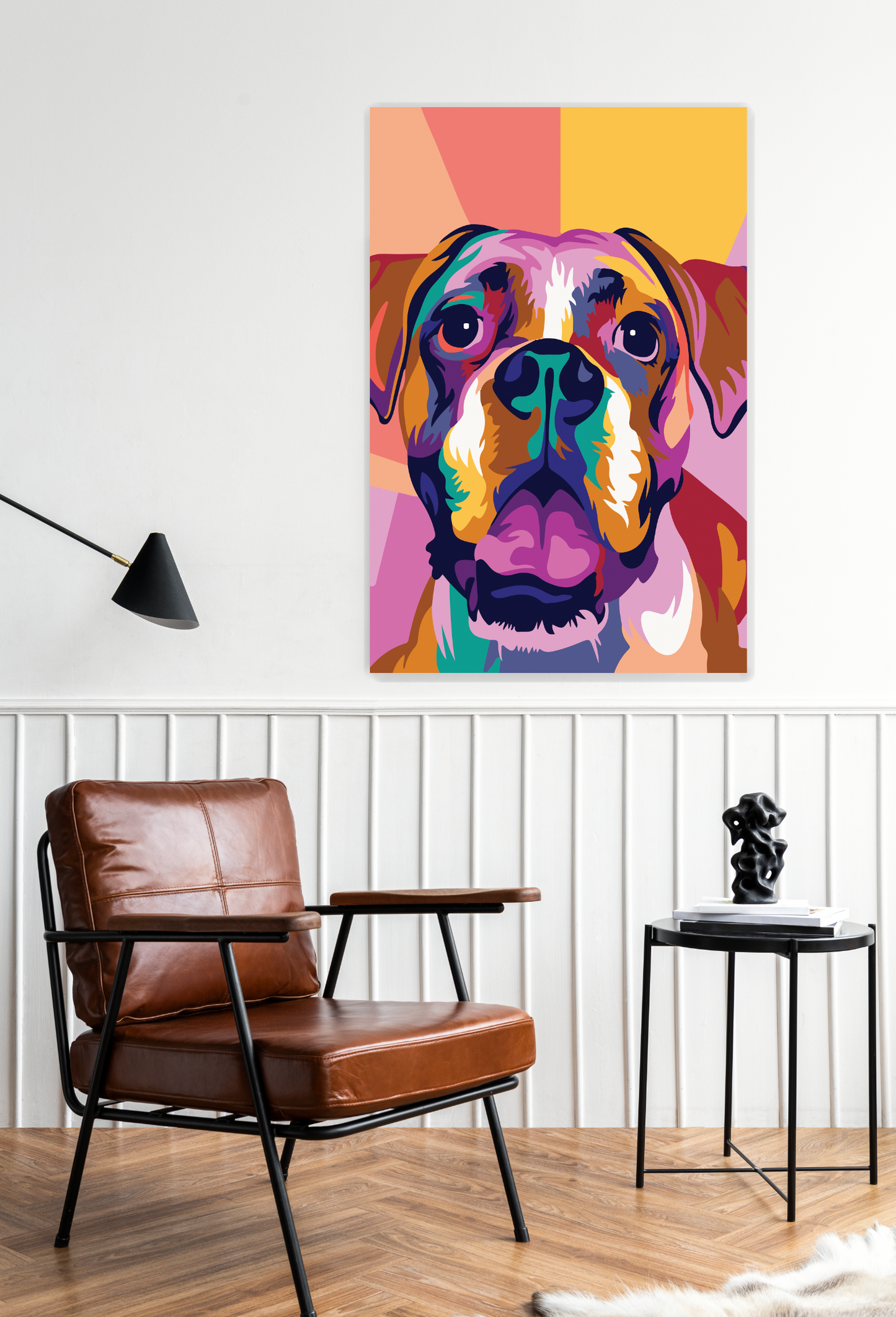 POP-11 BOXER Dog Pop Art Modern Acrylic Wall Art