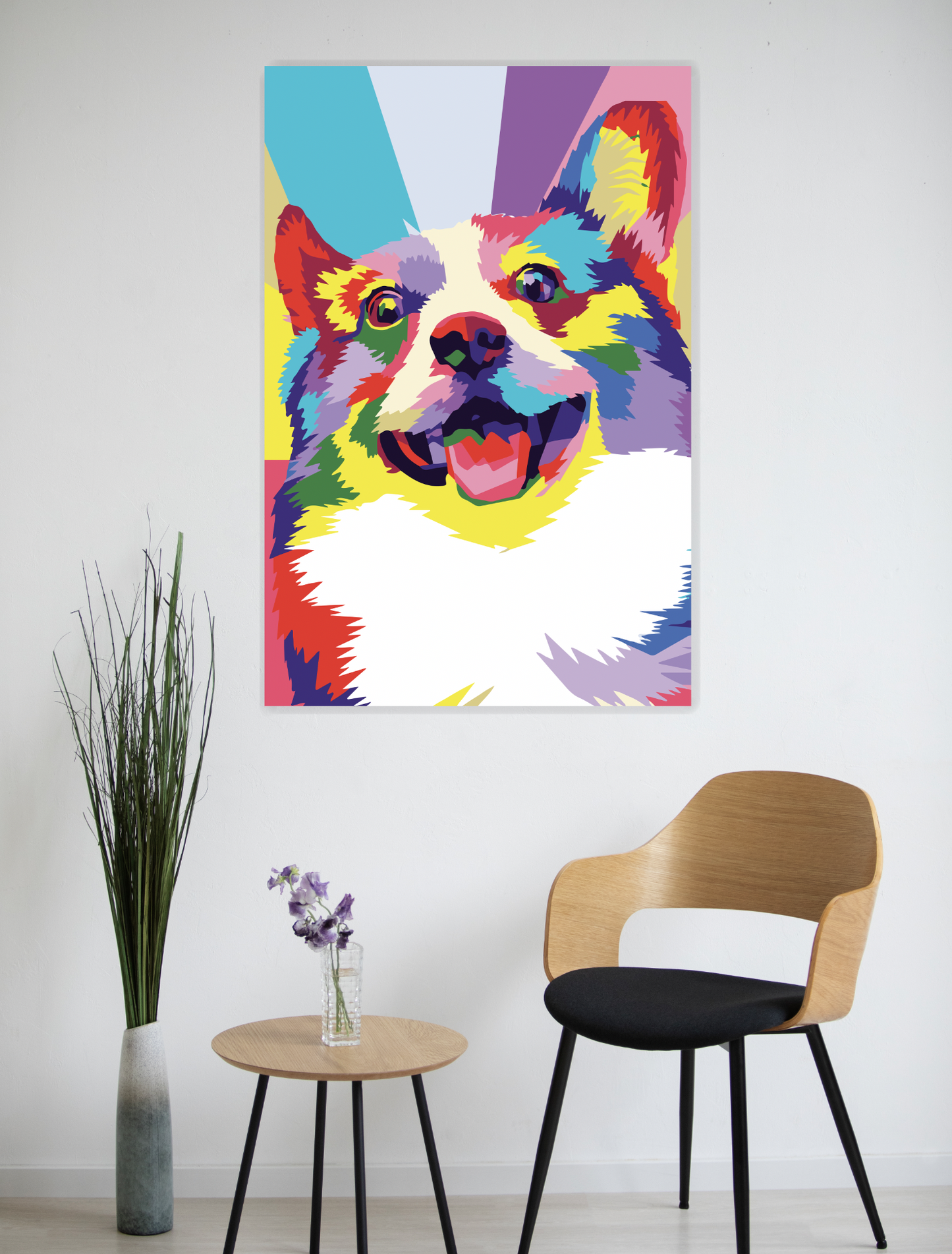 POP-09 CORGI Pem Welsh Buntes Pop Art Modern Acrylic Wall Art