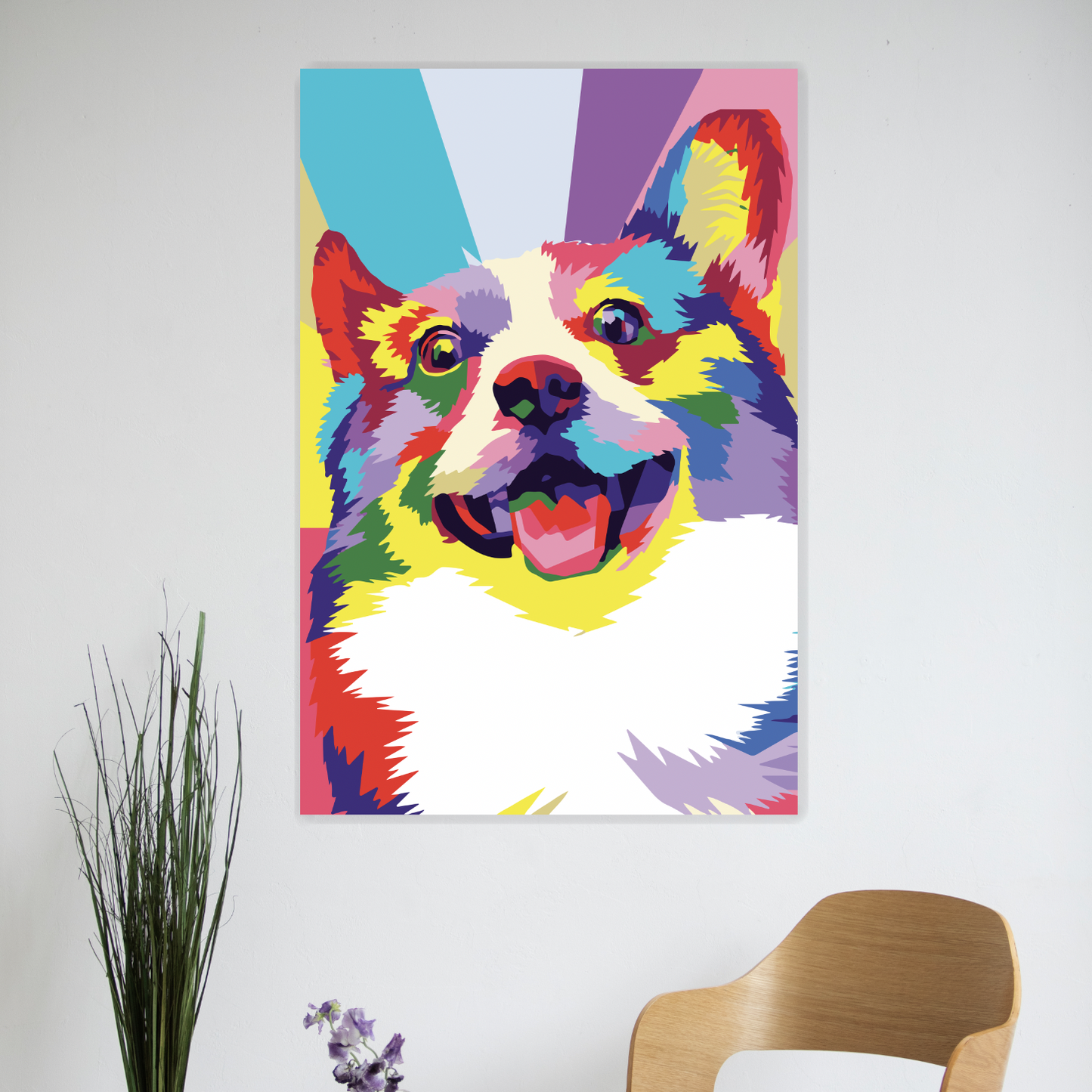 POP-09 CORGI Pem Welsh Buntes Pop Art Modern Wall Art TG