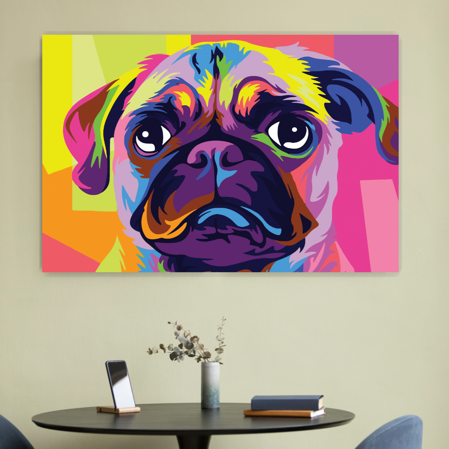 POP-07 PUG Colorful Pop Art Pop Art Acrylic Modern Wall Art