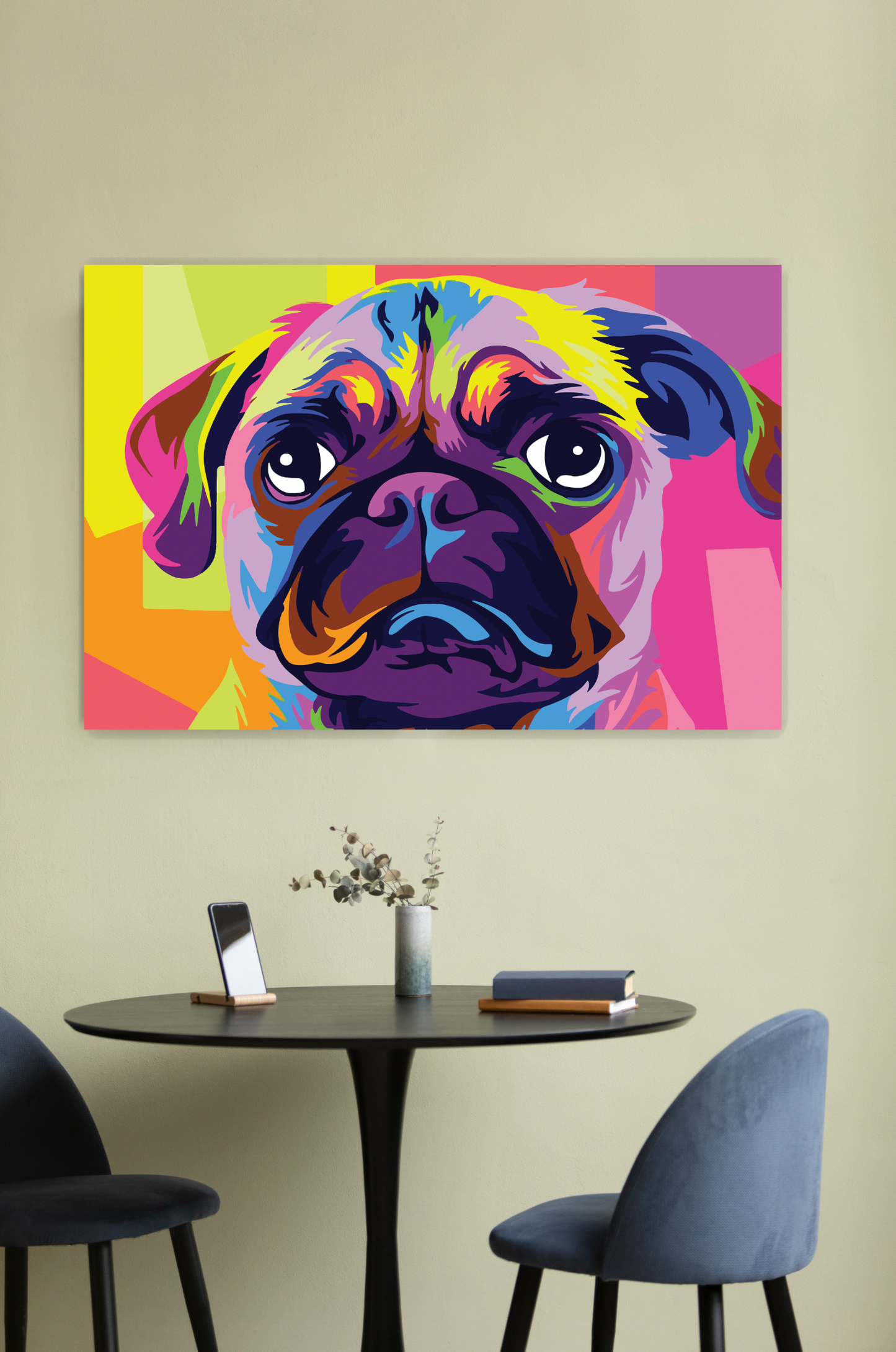 POP-07 PUG Colorful Pop Art Pop Art Modern Wall Art TG