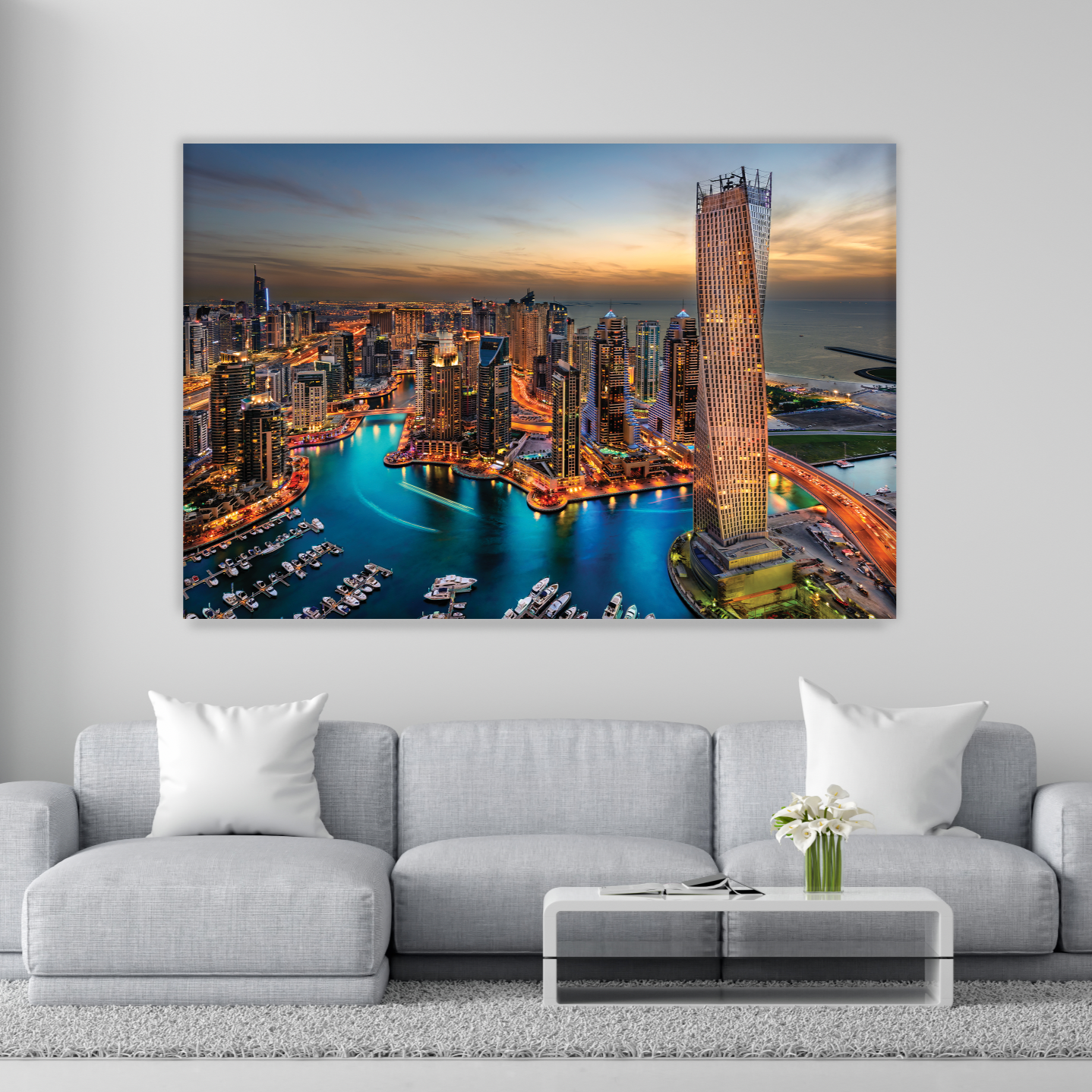NC-56 MARINA City Light of Dubai Modern Acrylic Wall Art