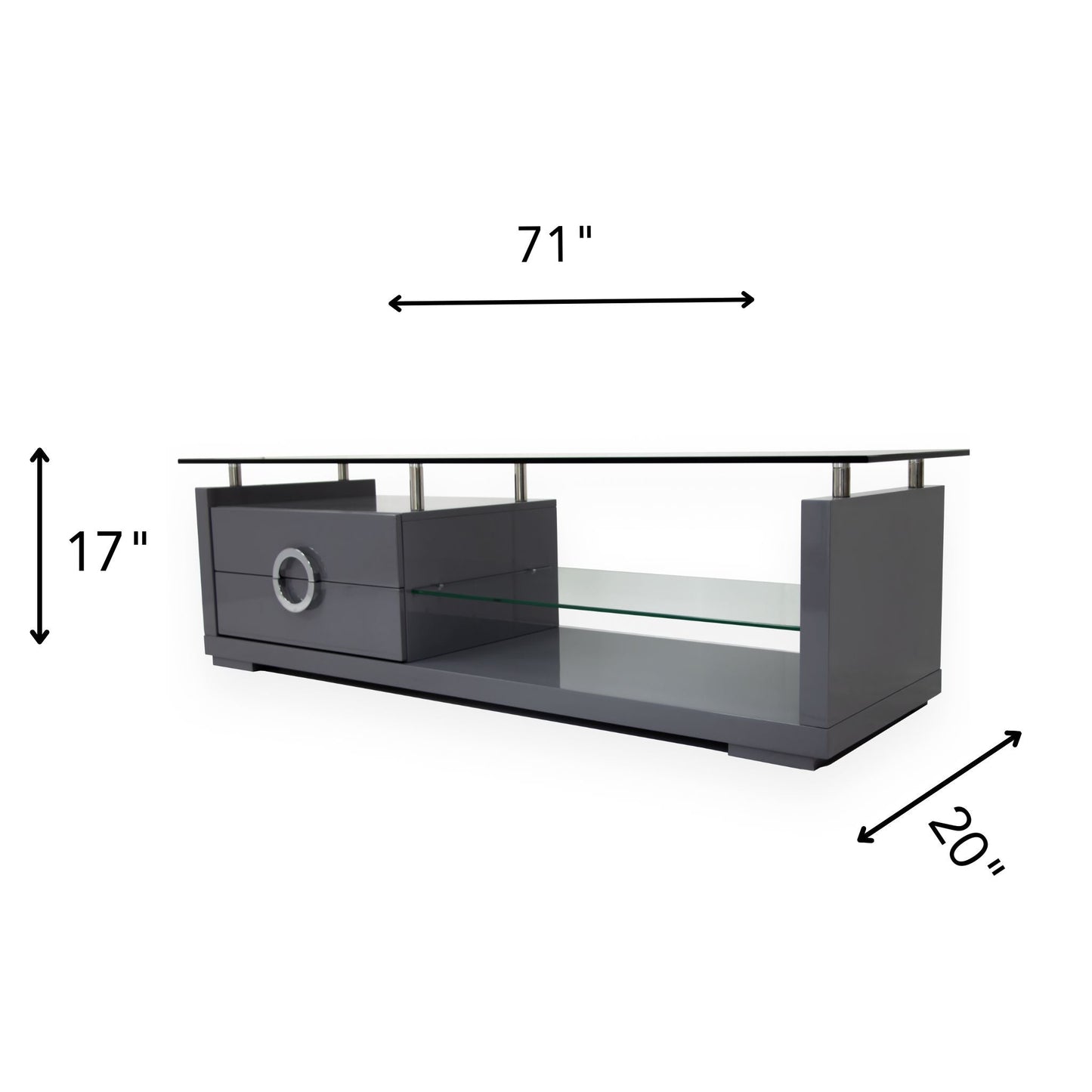 CAPRI Grey TV Stand