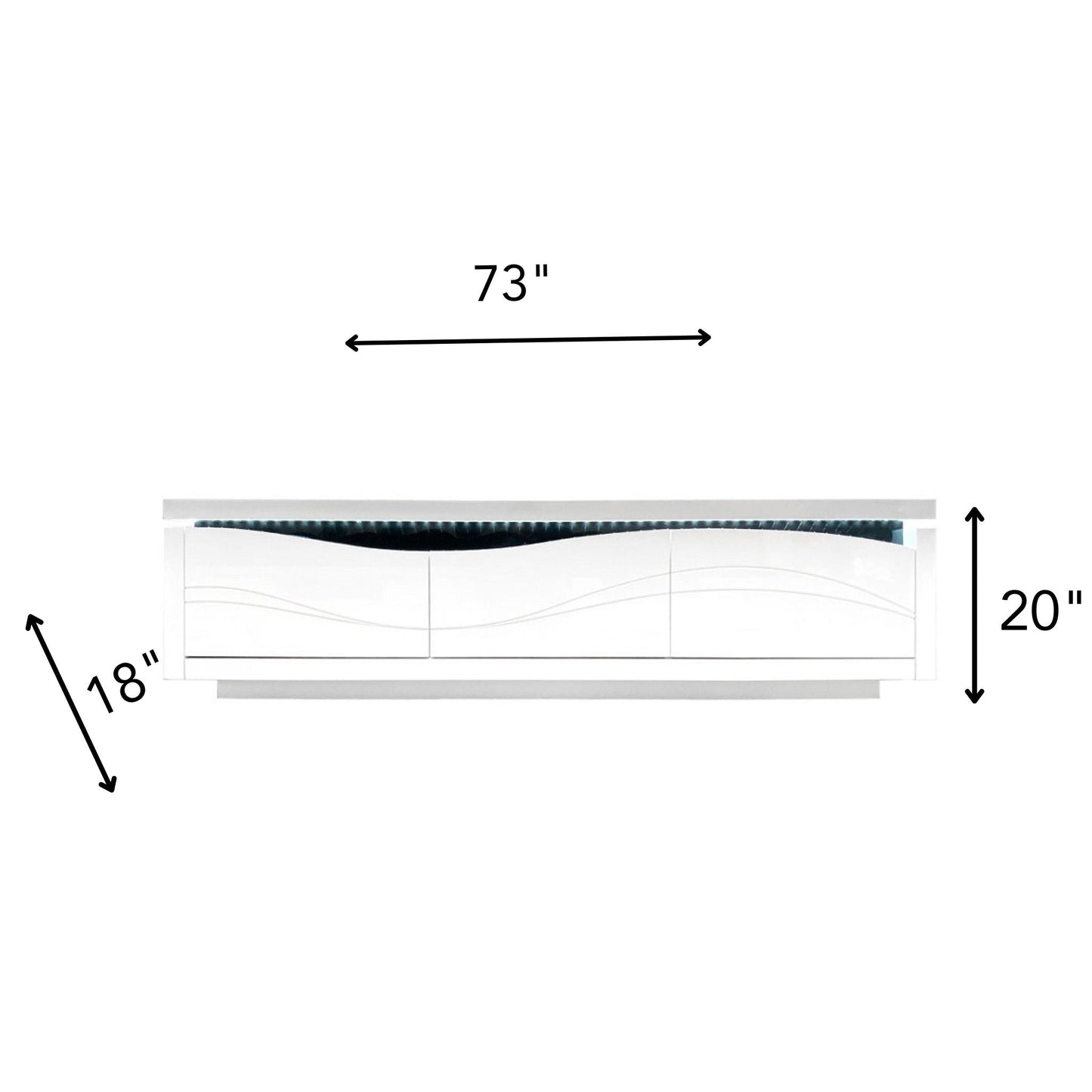 FA-1025 ROME TV Stand With Black Details