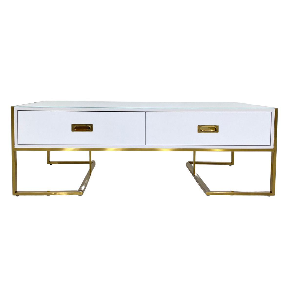 ST-321 MARE Coffee Table Glossy White & Gold