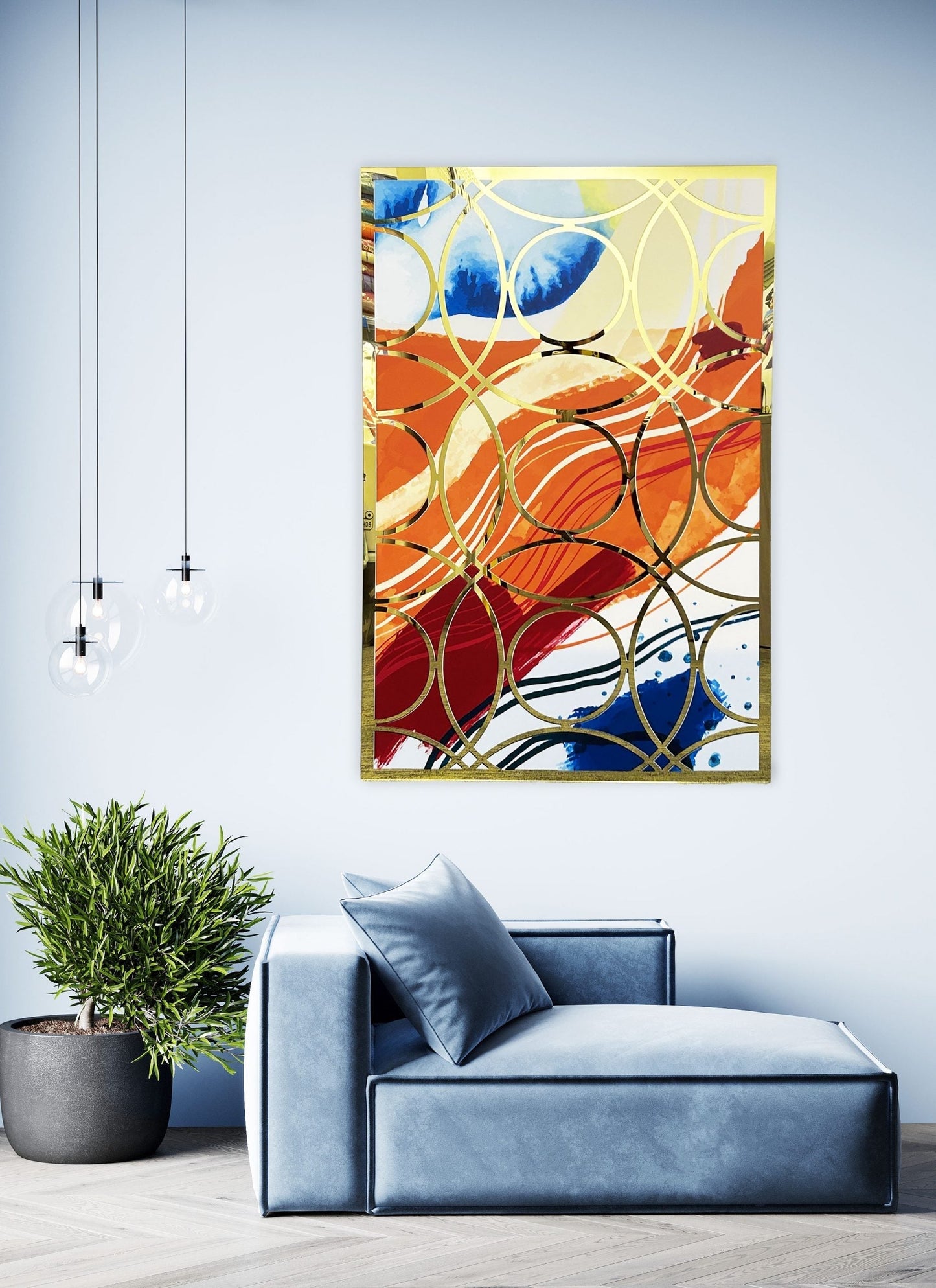 PALC-46 NERO Gold Trinity Design Acrylic Mirror Prints