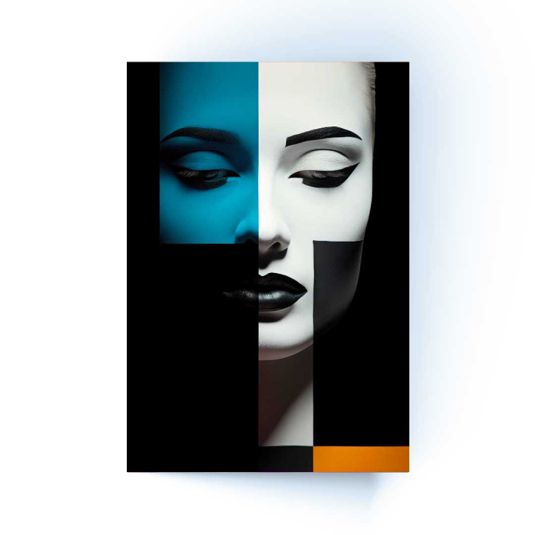NC-110 XYLAR Mosaic Woman Modern Acrylic Wall Art