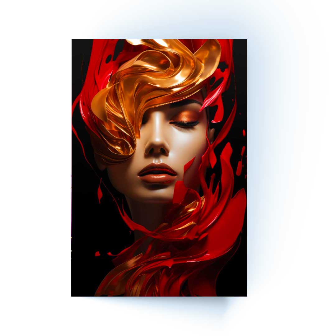 NC-114 ZENRA Gold Adarna Modern Acrylic Wall Art