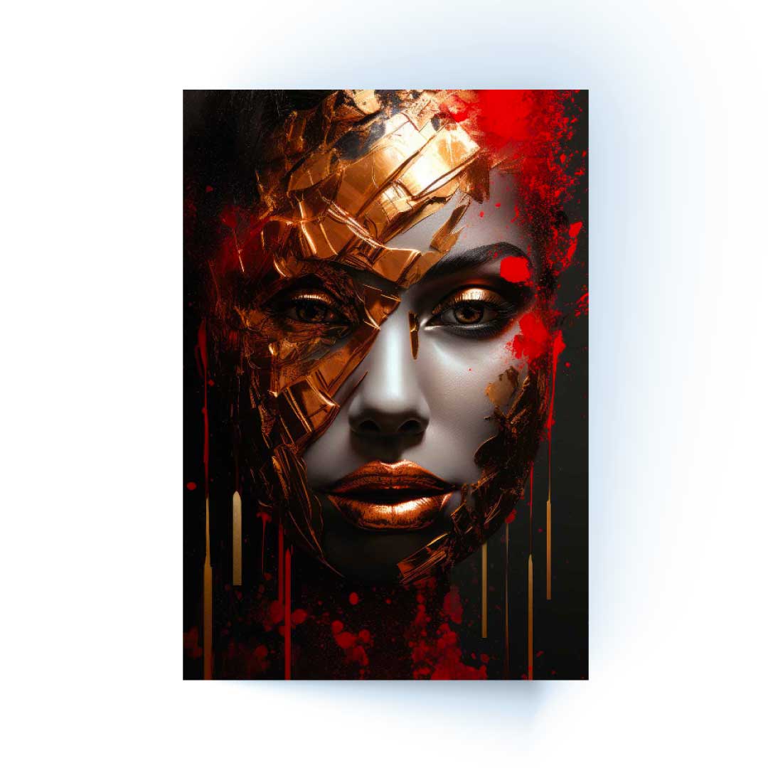 NC-114 ZENRA Gold Adarna Modern Acrylic Wall Art