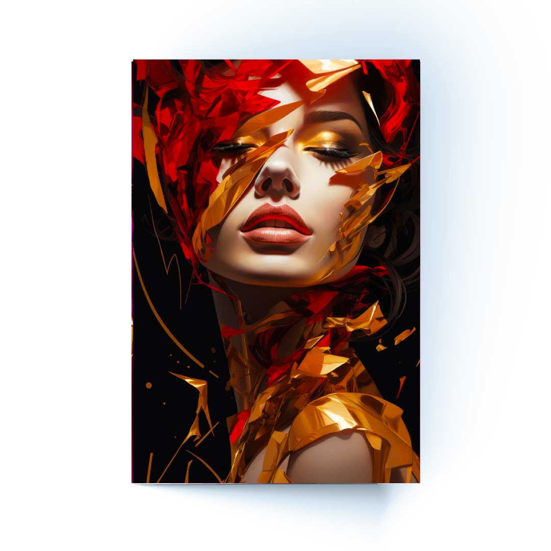 NC-114 ZENRA Gold Adarna Modern Acrylic Wall Art