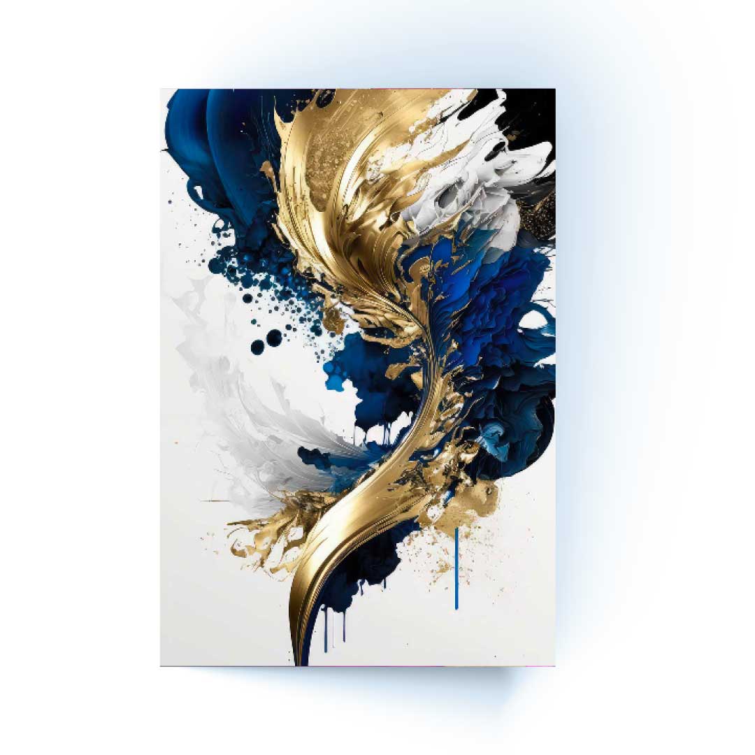 NC-119 ZYLO Blue Splash Modern Acrylic Wall Art