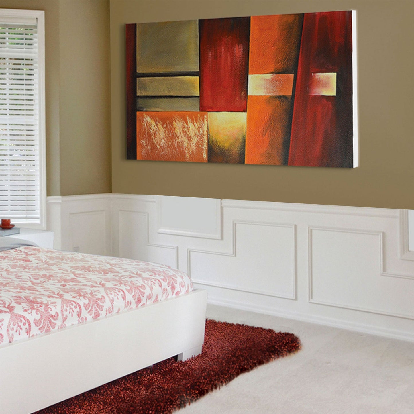 ZJ-181 FIRE RED Oil Painting