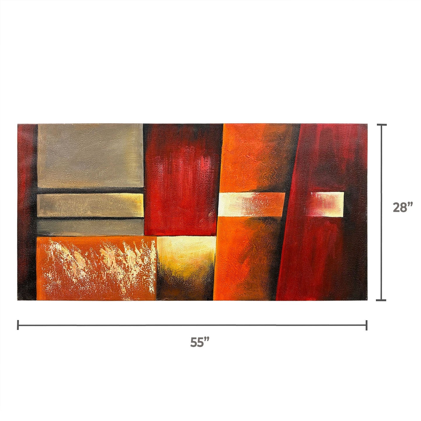 ZJ-181 FIRE RED Oil Painting